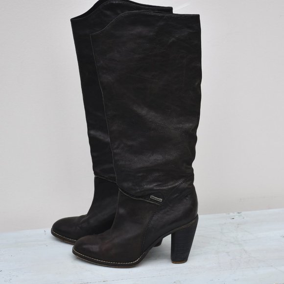 Diesel Dark Brown Heeled Boots - Picture 8 of 8
